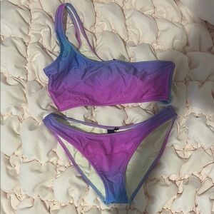 Triangl Swimwear Blue and Purple Bikini Set